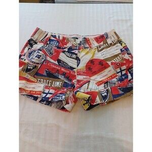 J. Crew cruise ship shorts womens 4 vacation boat retro travel patches RARE